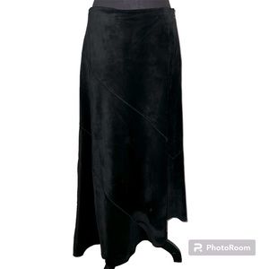 Banana Republic black suede leather skirt